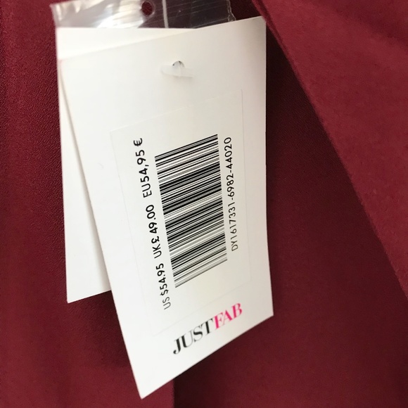JustFab Pintuck Peasant Dress NEW S - Picture 8 of 8